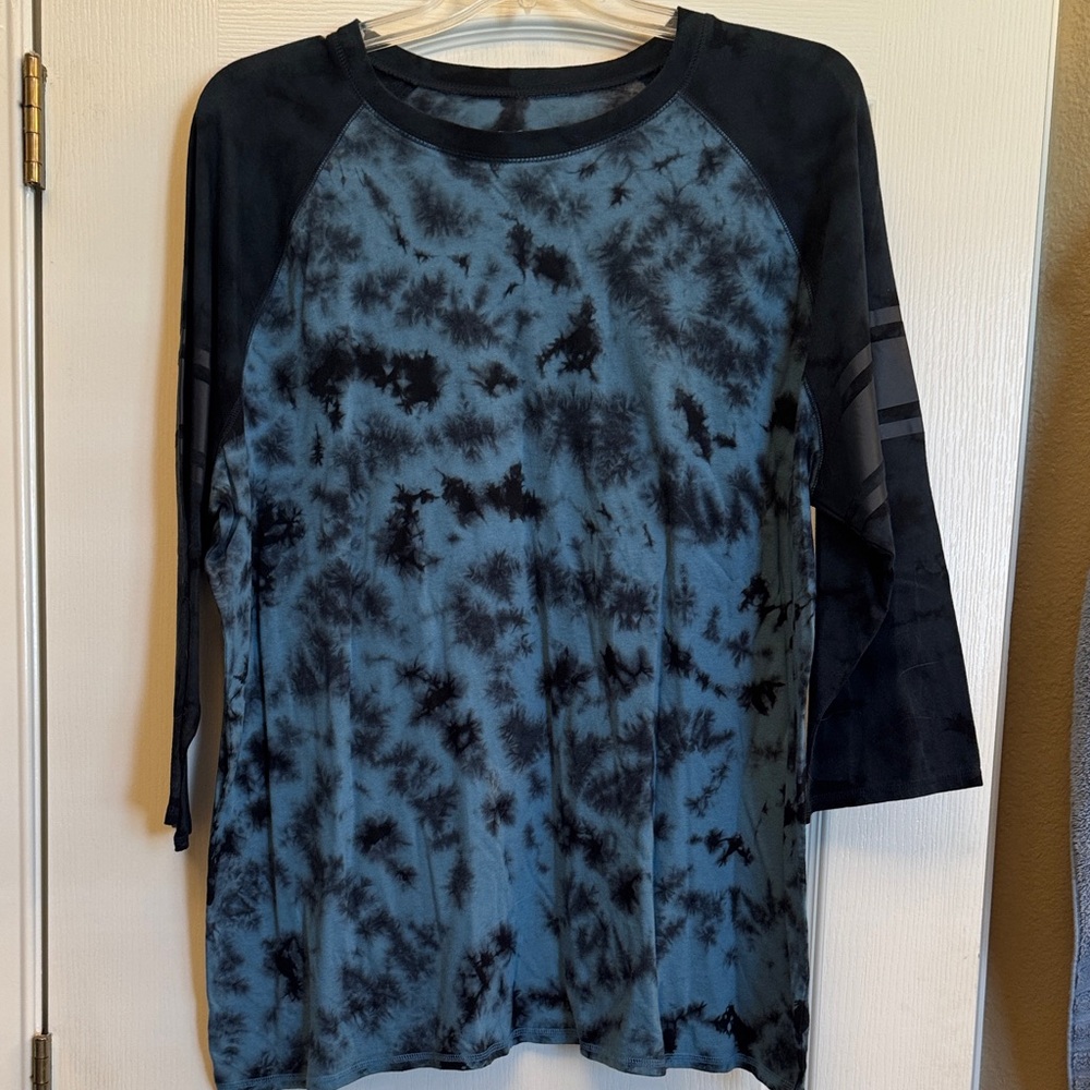 Mossimo Supply Co. Blue Tie-Dye Long Sleeve Tee, New Without Tags, Size XXL